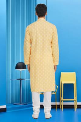 Mens cotton printed kurta pajama 5