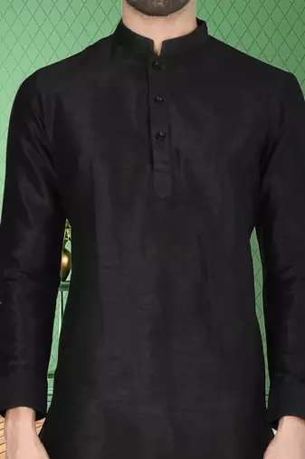 Mens silk plain kurta pajama