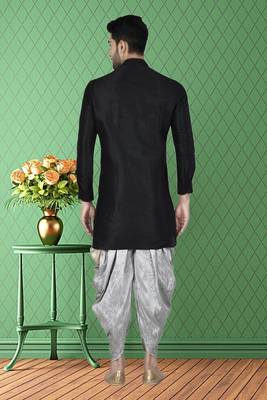 Mens silk plain kurta pajama 5