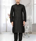 Mens silk plain kurta pajama