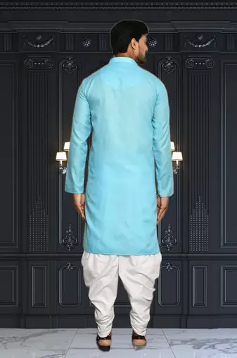 Mens cotton plain dhoti kurta