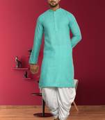 Mens cotton plain dhoti kurta