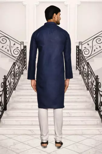 Mens cotton plain kurta pajama