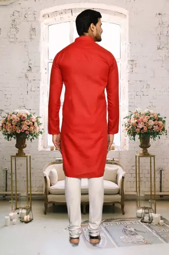 Mens cotton plain kurta pajama