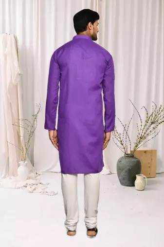 Mens cotton plain kurta pajama