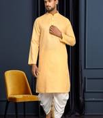 Mens cotton plain dhoti kurta