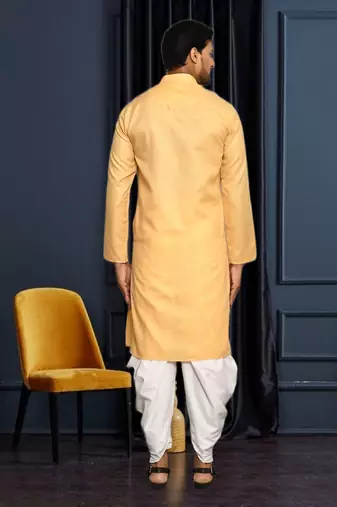Mens cotton plain dhoti kurta