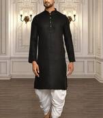 Mens cotton plain dhoti kurta