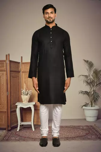 Mens cotton plain kurta pajama