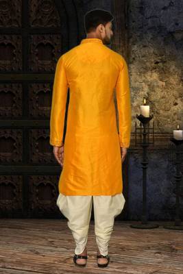 Mens silk embroidered dhoti kurta 3