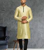 Mens silk plain kurta pajama