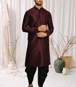 Mens cotton plain dhoti kurta