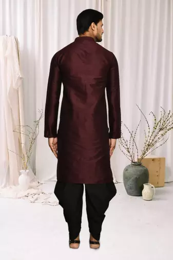 Mens cotton plain dhoti kurta