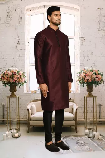Mens cotton plain kurta pajama