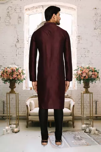 Mens cotton plain kurta pajama
