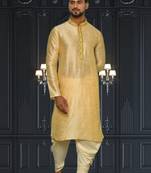 Mens silk embroidered dhoti kurta