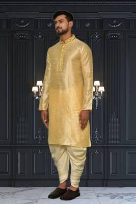 Mens silk embroidered dhoti kurta 2