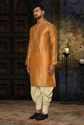 Mens silk embroidered dhoti kurta 2