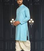 Mens cotton plain dhoti kurta