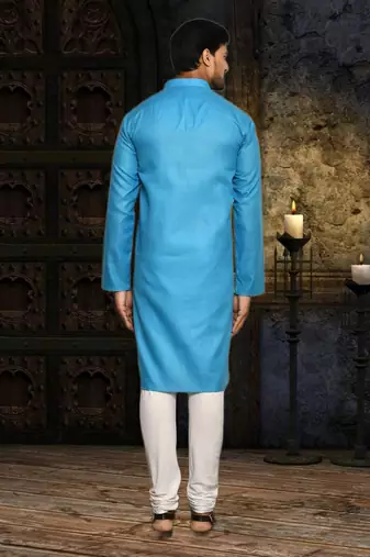 Mens cotton plain kurta pajama