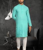 Mens cotton plain kurta pajama
