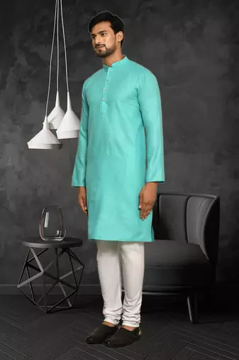 Mens cotton plain kurta pajama