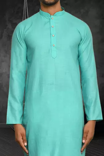 Mens cotton plain kurta pajama