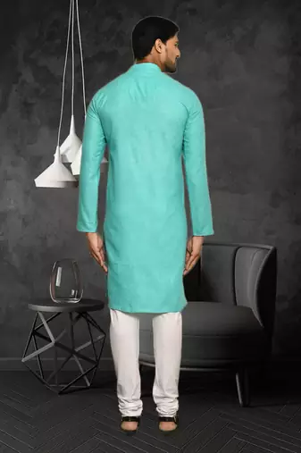 Mens cotton plain kurta pajama