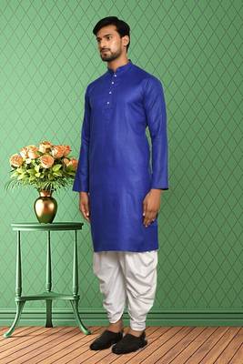 Mens cotton plain dhoti kurta 2