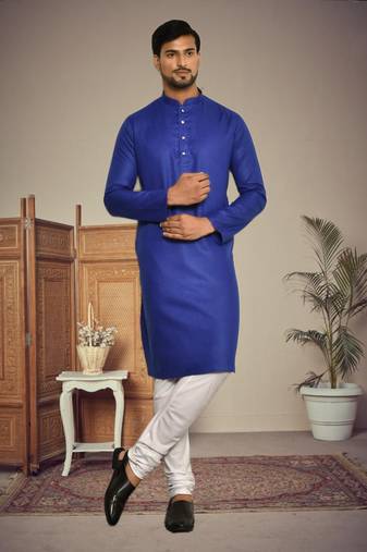 Mens cotton plain kurta pajama