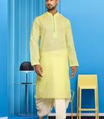 Mens cotton plain dhoti kurta