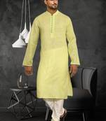 Mens cotton plain kurta pajama