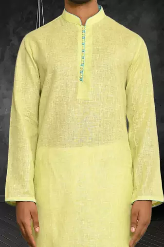 Mens cotton plain kurta pajama