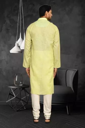 Mens cotton plain kurta pajama