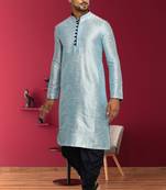 Mens silk plain dhoti kurta