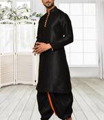Mens silk plain dhoti kurta