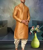 Mens silk plain dhoti kurta