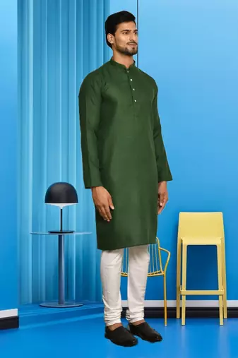 Mens cotton plain kurta pajama