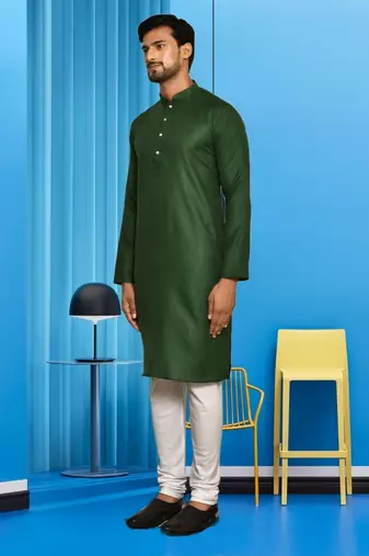 Mens cotton plain kurta pajama