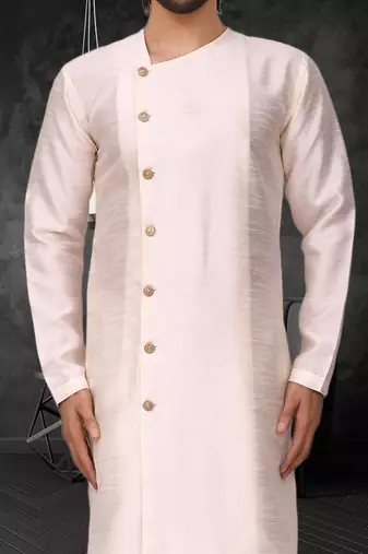Mens silk plain kurta pajama