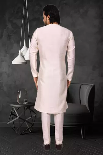 Mens silk plain kurta pajama