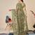 Green Colour Ethnic Designer Girlish Looking Partywear Saree
