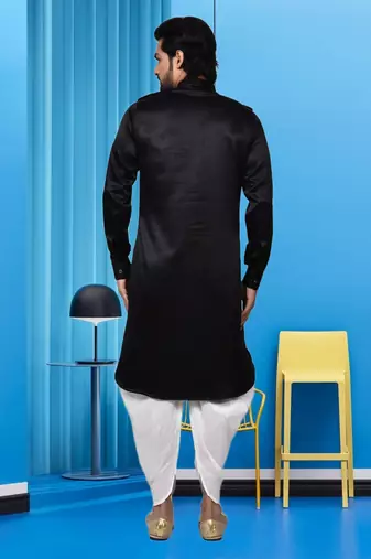 Mens silk plain pathani suit & dhoti