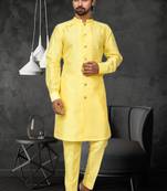 Mens silk plain kurta pajama
