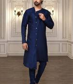 Mens silk plain kurta pajama