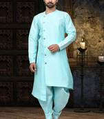 Mens silk plain dhoti kurta