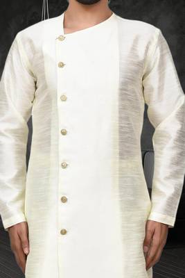 Mens silk plain dhoti kurta 4