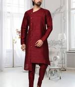Mens silk plain kurta pajama