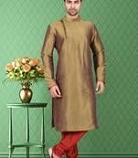 Mens silk plain kurta pajama