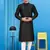 Mens silk plain kurta pajama